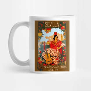 Sevilla - Seville, Spain Poster for April 1919 Holy Week and Fair (Semana Santa y Feria) Mug